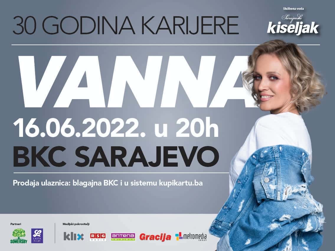 Vanna će 16.6. održati svoj prvi samostalni koncert u Sarajevu